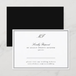 Ingelijste Classic Formal Black Stropdas Website M RSVP Kaartje