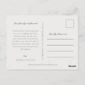Ingelijste dank u foto bruiloft Briefkaart (Achterkant)