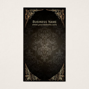  ingelijste donkere damast oorbel Kaarten Visitekaartje