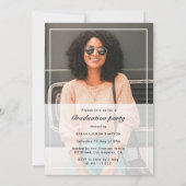 Ingelijste dubbelzijdige foto afstudeerfeest kaart (Achterkant)