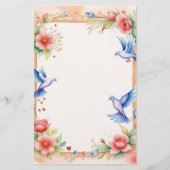 Ingelijste duiven 1 briefpapier (Voorkant)