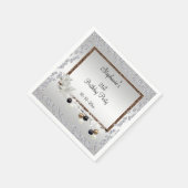 Ingelijste elegantie 21ste verjaardagsfeest servetten (Hoek)