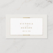 Ingelijste Elegantie Eenvoudig Modern Bruidsregist Plaatskaartje (Achterkant)
