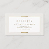 Ingelijste Elegantie Eenvoudig Modern Bruidsregist Plaatskaartje (Voorkant)