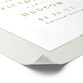 Ingelijste Elegantie Eenvoudig Modern Bruiloft Wel Poster (Hoek)