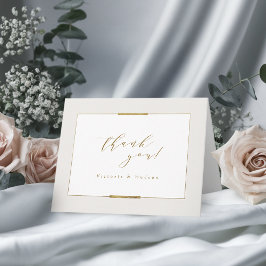 Ingelijste Elegantie Eenvoudig Modern Classy Bruil Bedankkaart