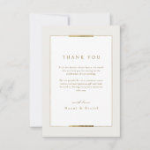 Ingelijste Elegantie Eenvoudig Modern Classy Bruil Bedankkaart (Voorkant)