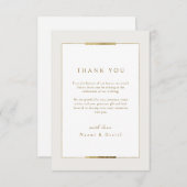 Ingelijste Elegantie Eenvoudig Modern Classy Bruil Bedankkaart (Voorkant / Achterkant)
