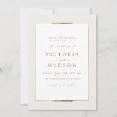 Ingelijste Elegantie Eenvoudig Modern Classy Bruil Kaart (Voorkant)