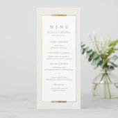 Ingelijste Elegantie Eenvoudig Modern Classy Bruil Menu (Staand voorkant)