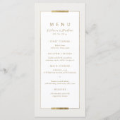 Ingelijste Elegantie Eenvoudig Modern Classy Bruil Menu (Voorkant)