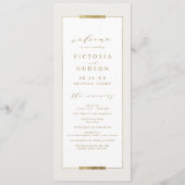 Ingelijste Elegantie Eenvoudig Modern Classy Bruil Programmakaart (Voorkant)