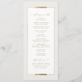 Ingelijste Elegantie Eenvoudig Modern Classy Bruil Programmakaart (Achterkant)