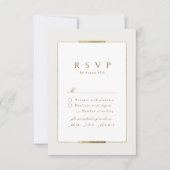 Ingelijste Elegantie Eenvoudig Modern Classy Bruil RSVP Kaartje (Voorkant)