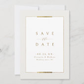 Ingelijste Elegantie Eenvoudig Modern Classy Bruil Save The Date (Voorkant)