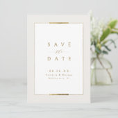 Ingelijste Elegantie Eenvoudig Modern Classy Bruil Save The Date (Staand voorkant)