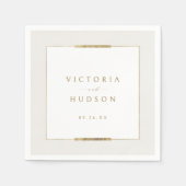 Ingelijste Elegantie Eenvoudig Modern Classy Bruil Servet (Voorkant)