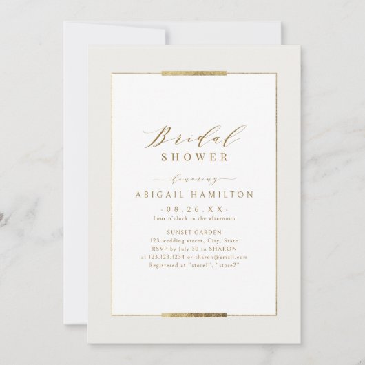 Ingelijste Elegantie Eenvoudig Modern Classy Vrijg Kaart (Voorkant)