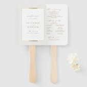 Ingelijste Elegantie Eenvoudig Modern Huwelijkspro Handwaaier (Voorkant en achterkant)