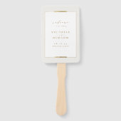 Ingelijste Elegantie Eenvoudig Modern Huwelijkspro Handwaaier (Voorkant)