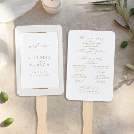 Ingelijste Elegantie Eenvoudig Modern Huwelijkspro Handwaaier