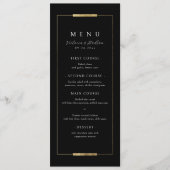 Ingelijste Elegantie Zwart Eenvoudig Modern Classy Menu (Voorkant)