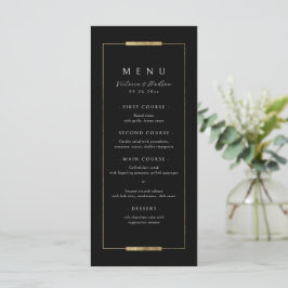 Ingelijste Elegantie Zwart Eenvoudig Modern Classy Menu