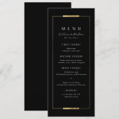 Ingelijste Elegantie Zwart Eenvoudig Modern Classy Menu (Voorkant / Achterkant)