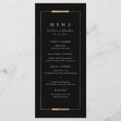 Ingelijste Elegantie Zwart Eenvoudig Modern Classy Menu (Voorkant)