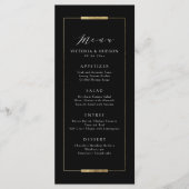 Ingelijste Elegantie Zwart Eenvoudig Modern Classy Menu (Voorkant)