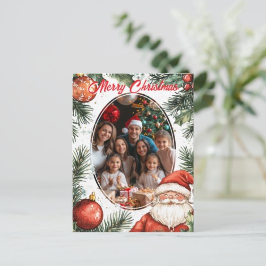 Ingelijste festiviteiten Kerstmis Feestdagenkaart (Staand voorkant)