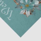 Ingelijste Floral Bird Kooi & Script Decoupage Tissuepapier (Detail)