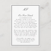 Ingelijste Formele Tuxedo White Wedding Details In Informatiekaartje (Voorkant)
