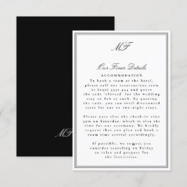 Ingelijste Formele Tuxedo White Wedding Details In Informatiekaartje