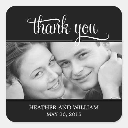Ingelijste foto bruiloft gunst Stickers (Voorkant)