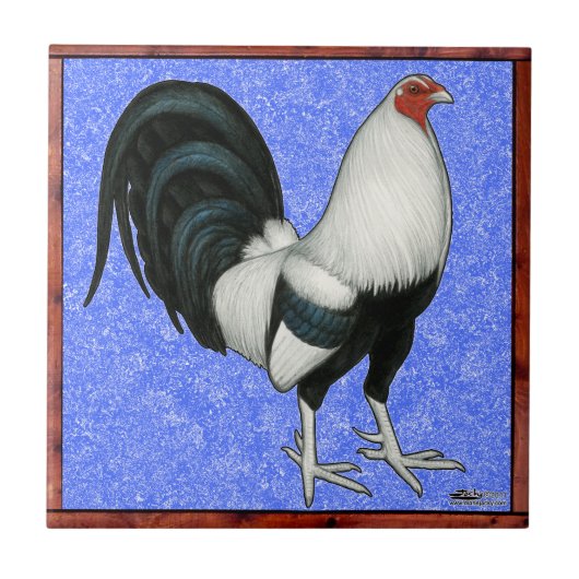 Ingelijste Gamecock Tegeltje (Voorkant)