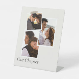 Ingelijste & gelaagde verhaal reclamebord met voetstuk