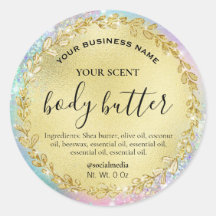 Ingelijste Gold Leaf Cotton Snoep Body Butter Labe