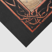 Ingelijste Gotische Raven & Bloemen Decoupage Tissuepapier (Detail)