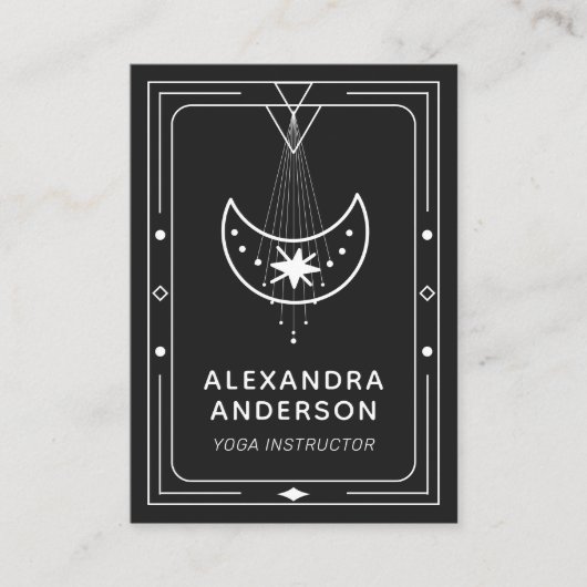 Ingelijste hemelse Sterrenmaan Visitekaartje (Voorkant)