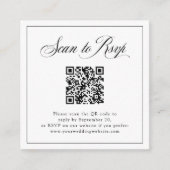 Ingelijste Italiaanse elegantie | RSVP met QR-code Informatiekaartje (Voorkant)