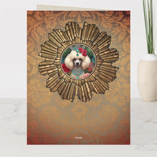 ingelijste Kaart poedel (Achterkant)