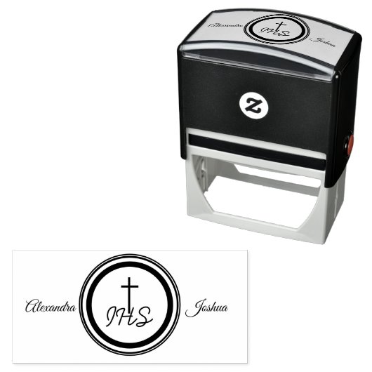 Ingelijste Katholieke Bijbel-Verse Bruiloft Zelfinktende Stempel (In situ)