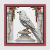 Ingelijste kerst vogel magnetische Kaart (Voorkant)