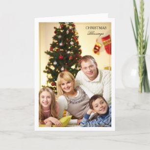 Ingelijste Kerstzegeningen Verticale Fotokaart Feestdagen Kaart