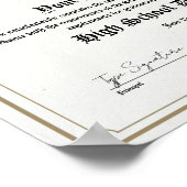 Ingelijste Middelbare School afstuderen Diploma, G Poster (Hoek)