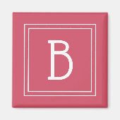 Ingelijste Modern Monogram Letter Initiaal Girly P Magneet (Voorkant)