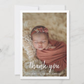 Ingelijste moderne baby shower bedankkaart (Voorkant)