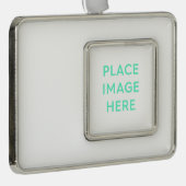 Ingelijste Ornament (horizontaal), zilveren toon (Rechts)