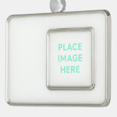 Ingelijste Ornament (horizontaal), zilveren toon (Links)